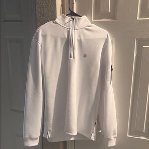 Dkny White Zip Up Sweater